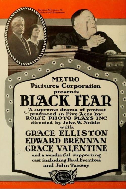 Movie poster for Black Fear (1915)