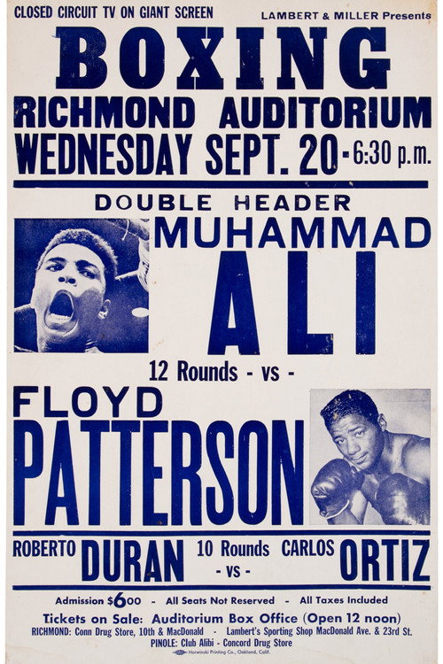 Movie poster for Muhammad Ali vs. Floyd Patterson I (1965)
