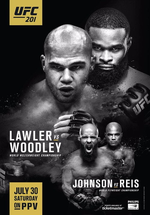 Movie poster for UFC 201: Lawler vs. Woodley (2016)