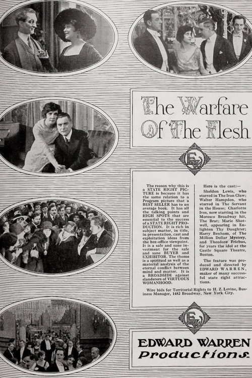 Movie poster for The Warfare of the Flesh (1917)