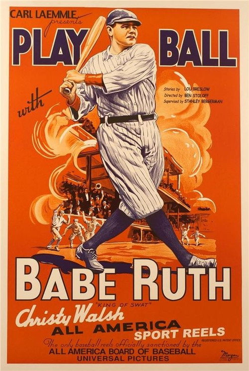 Movie poster for Play Ball with Babe Ruth (1920)