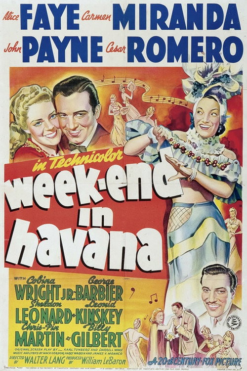 Movie poster for Week-End in Havana (1941)