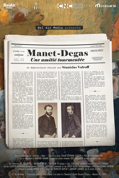Movie poster for Manet - Degas Une amitié tourmentée (2023)
