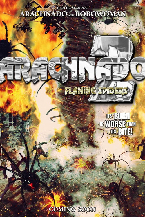Movie poster for Arachnado 2: Flaming Spiders (2026)