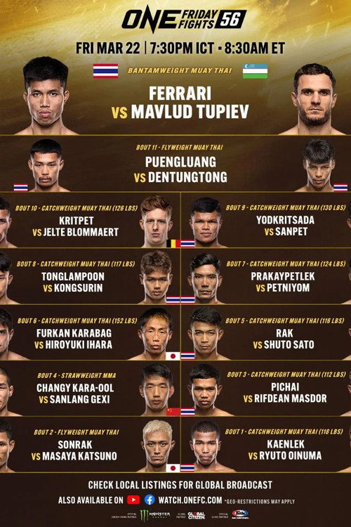 Movie poster for ONE Friday Fights 56: Ferrari vs. Tupiev (2024)