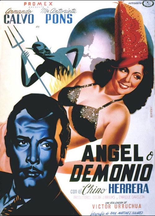 Movie poster for Ángel o demonio (1947)
