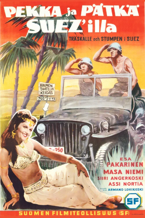 Movie poster for Pekka ja Pätkä Suezilla (1958)