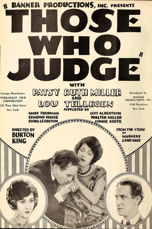 Movie poster for Those Who Judge (1924)
