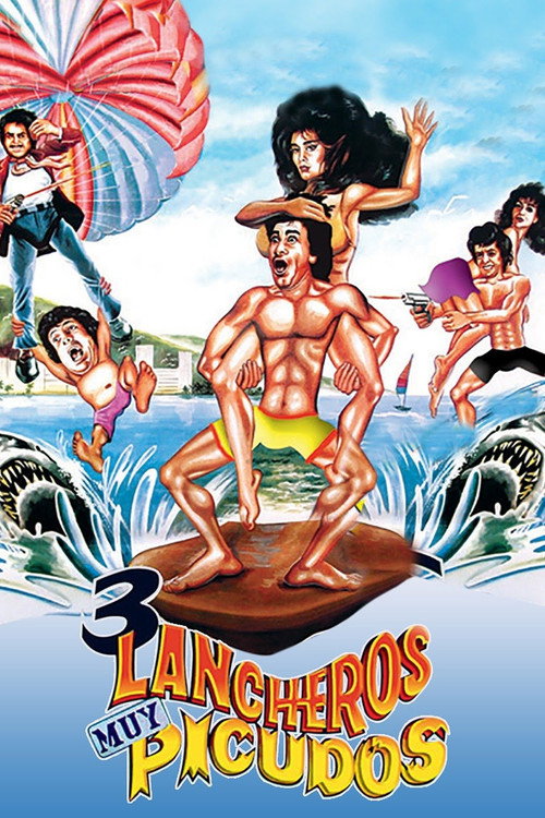Movie poster for Tres lancheros muy picudos (1989)