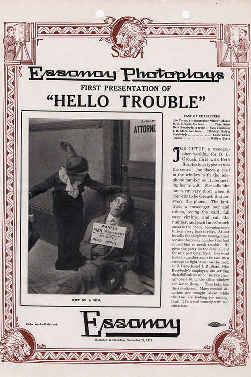 Movie poster for Hello, Trouble (1913)