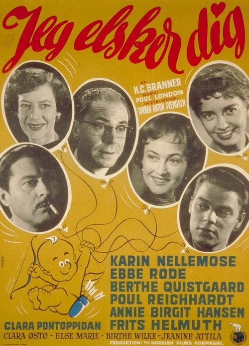 Movie poster for Jeg elsker dig (1957)
