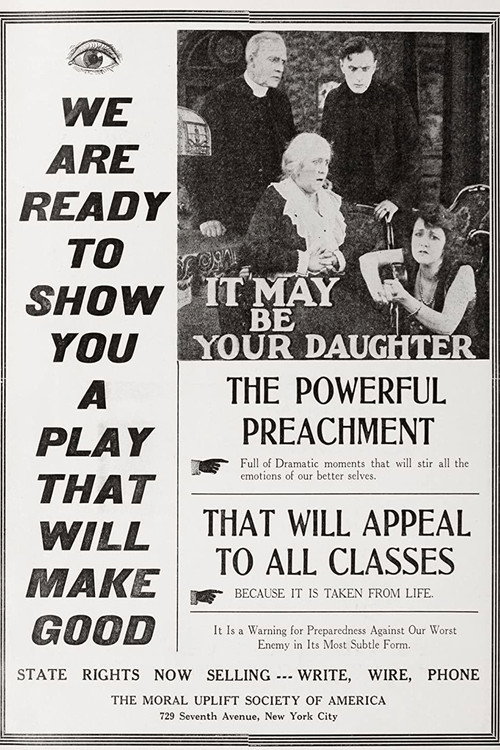 Movie poster for It May Be Your Daughter (1916)
