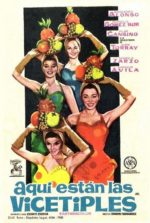 Movie poster for ¡Aquí están las vicetiples! (1961)