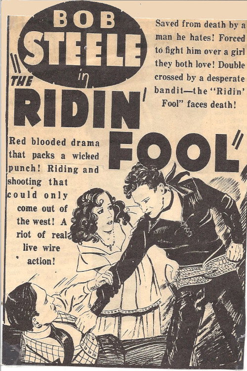 Movie poster for The Ridin' Fool (1931)