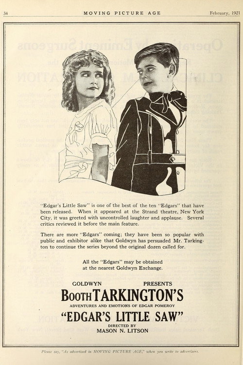 Movie poster for Edgar's Little Saw (1920)
