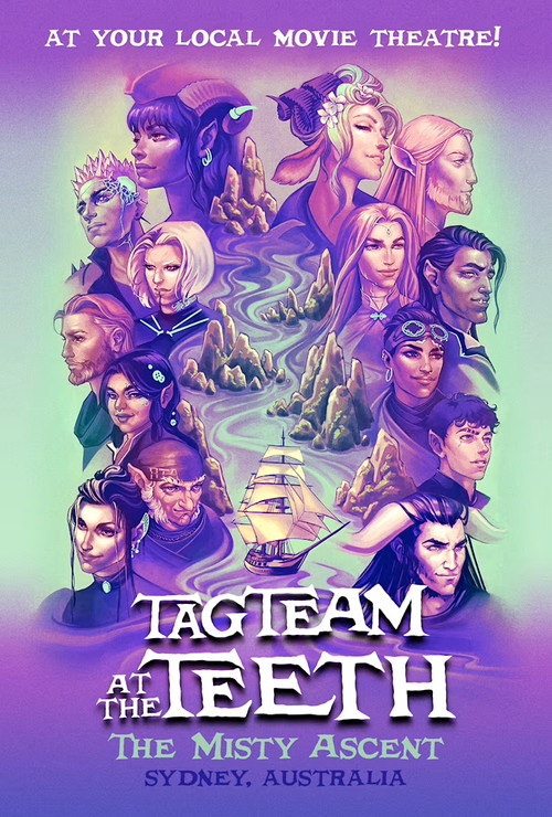 Movie poster for Critical Role Live: Tag Team at the Teeth – The Misty Ascent (2025)