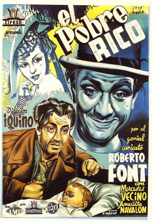 Movie poster for El pobre rico (1942)