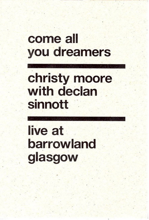 Movie poster for Christy Moore Live: Come All You Dreamers (2011)