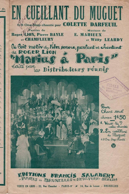 Movie poster for Marius à Paris (1930)