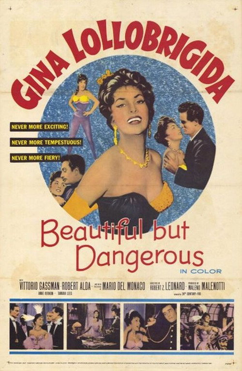 Movie poster for Beautiful But Dangerous (1955)