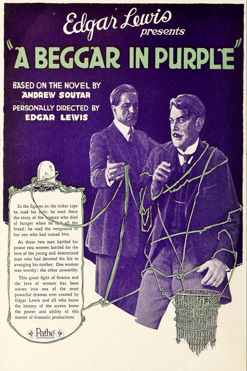 Movie poster for A Beggar in Purple (1920)