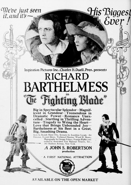 Movie poster for The Fighting Blade (1923)