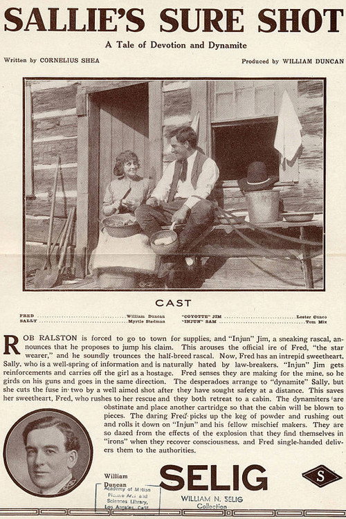 Movie poster for Sallie's Sure Shot (1913)