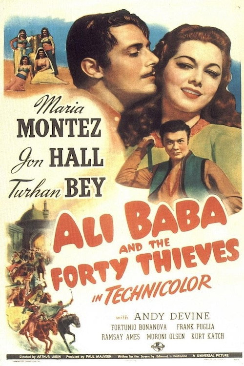 Movie poster for Alibaba and 40 Thieves (1954)