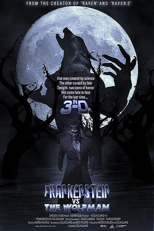 Movie poster for Frankenstein vs. the Wolfman in 3-D (2008)