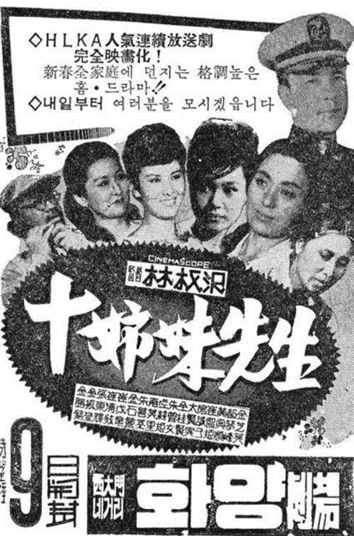 Movie poster for The Teacher with Ten Daughters (1964)