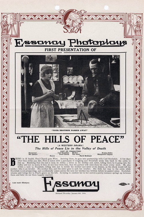Movie poster for The Hills of Peace (1914)