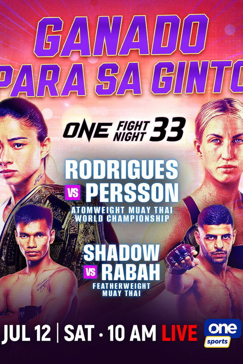 Movie poster for ONE Fight Night 33: Rodrigues vs. Persson (2025)