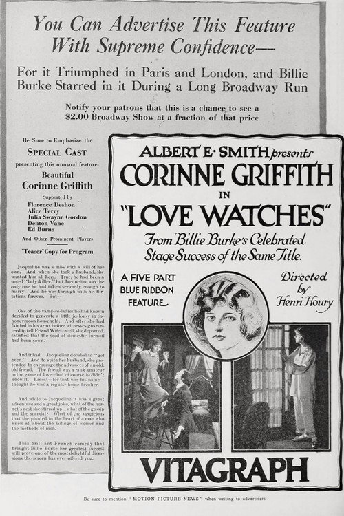 Movie poster for Love Watches (1918)