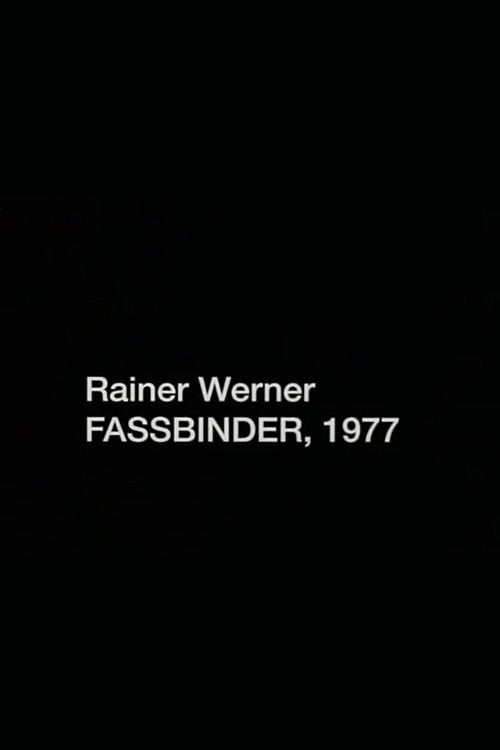 Movie poster for Rainer Werner Fassbinder, 1977 (2005)