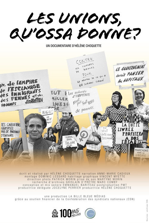 Movie poster for Les unions qu'ossa donne? (2021)