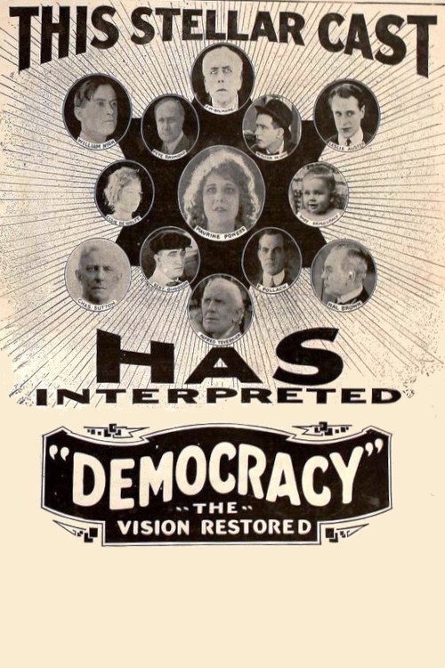 Movie poster for Democracy: The Vision Restored (1920)