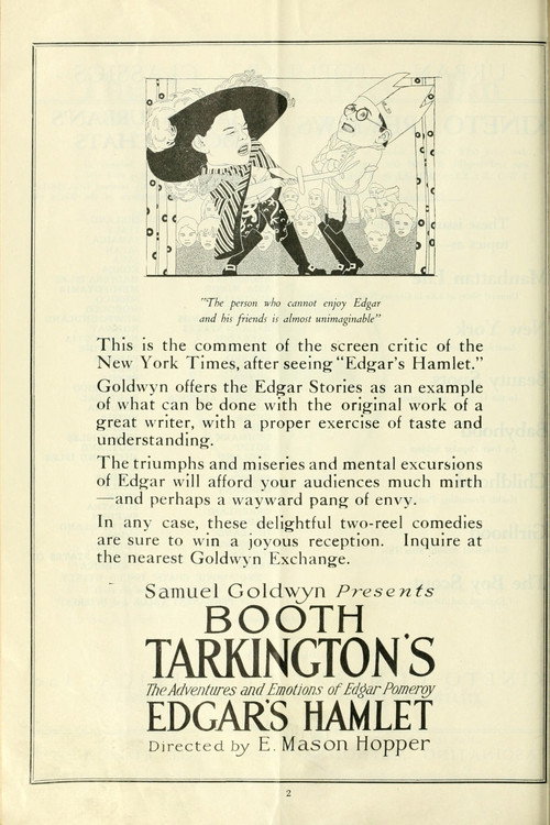 Movie poster for Edgar's Hamlet (1920)