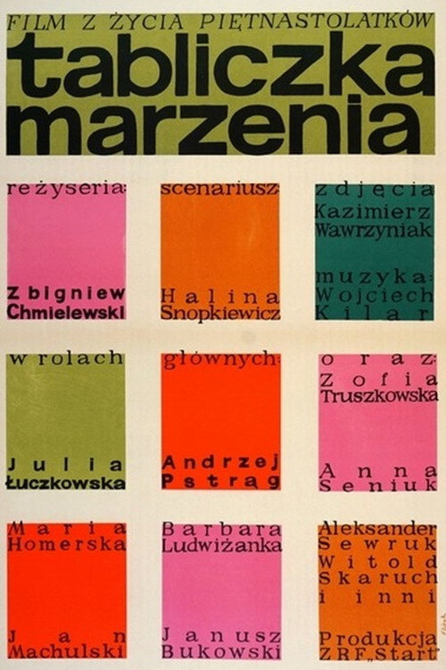 Movie poster for Tabliczka marzenia (1968)