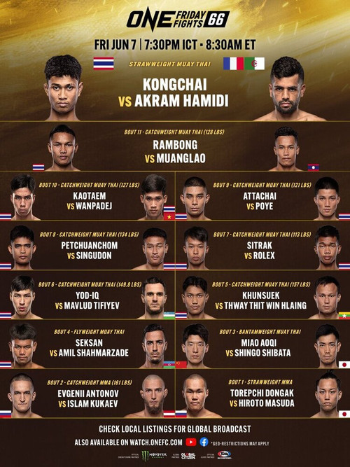 Movie poster for ONE Friday Fights 66: Kongchai vs. Hamidi (2024)