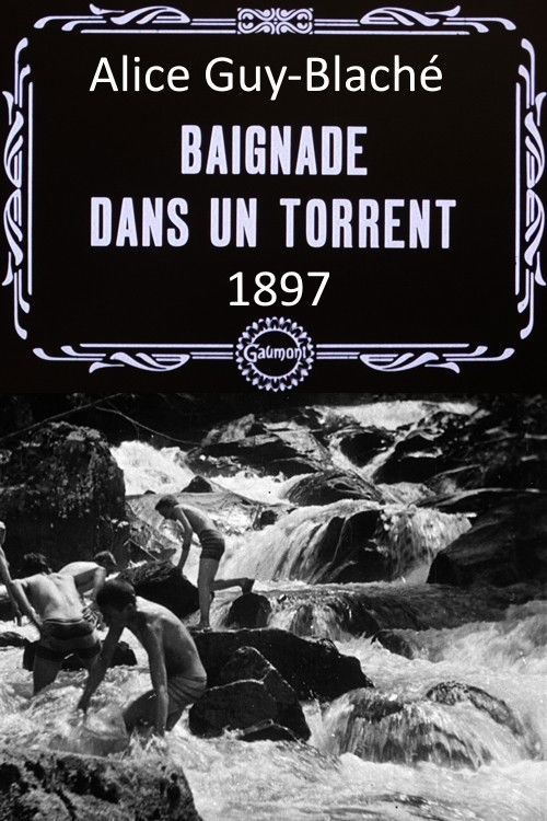 Movie poster for Bathing in a Stream (1897)