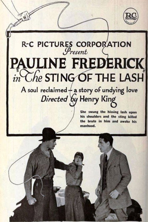 Movie poster for The Sting of the Lash (1921)