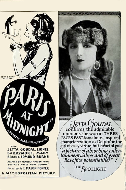 Movie poster for Paris at Midnight (1926)