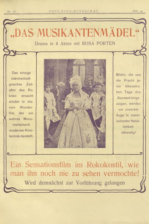 Movie poster for Die Musikantenmädel (1918)
