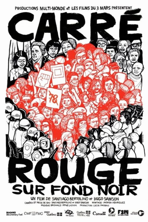 Movie poster for Carré rouge sur fond noir (2013)