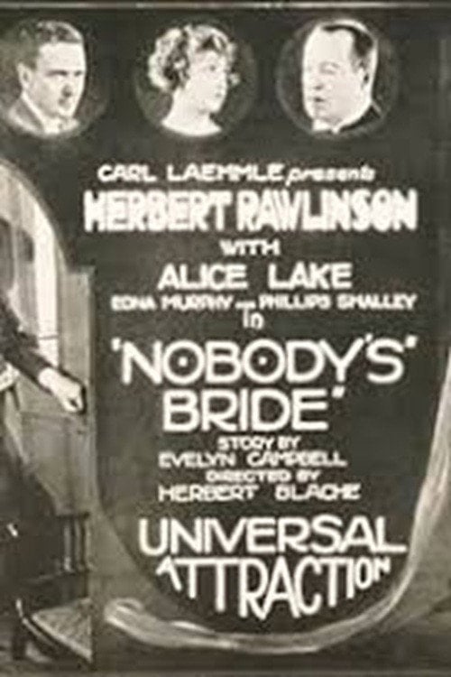 Movie poster for Nobody's Bride (1923)