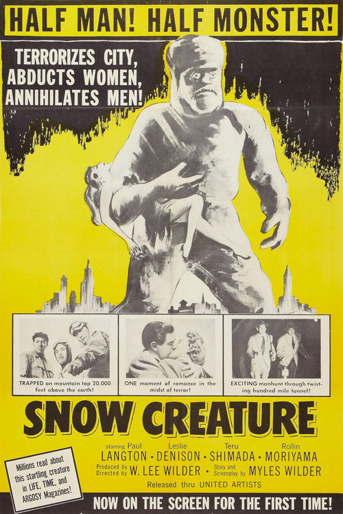 Movie poster for The Snow Creature (1954)
