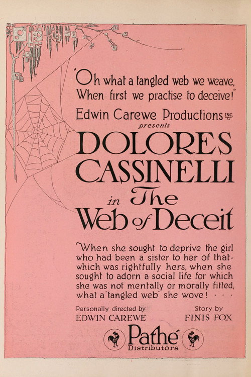 Movie poster for The Web of Deceit (1920)