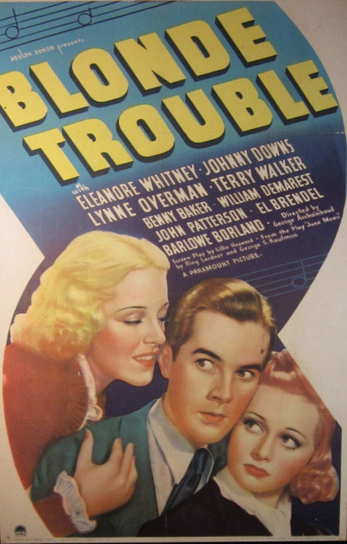 Movie poster for Blonde Trouble (1937)
