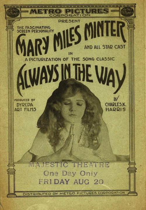 Movie poster for Always in the Way (1915)
