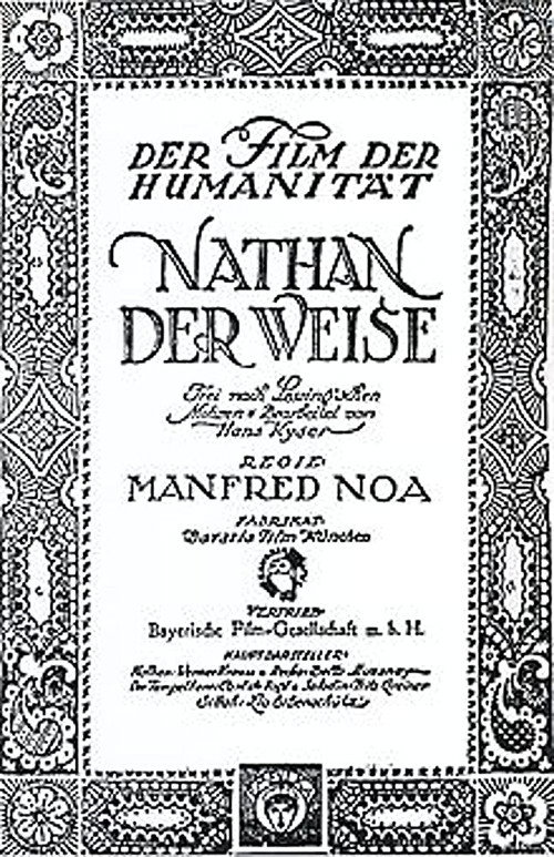 Movie poster for Nathan der Weise (1922)